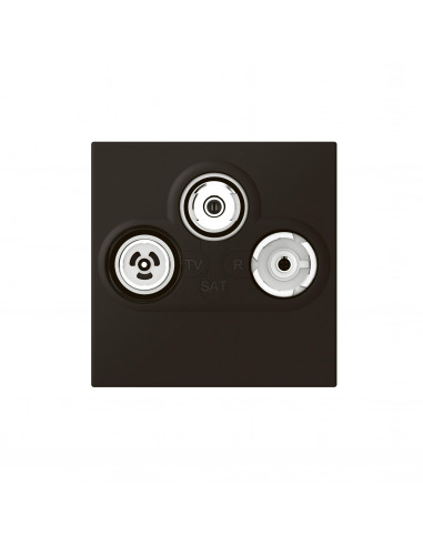 Prise TV-R-SAT Mosaic FM et DAB+ 2 modules noir mat LEGRAND 079186L