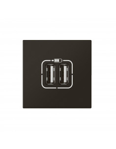 Chargeur 2 USB Type-A 2,4A 5V 12W Mosaic 2 modules 230V noir mat LEGRAND 079194L