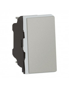 Interrupteur ou va-et-vient 10AX 250V~ Mosaic Easy-Led 1 module alu LEGRAND 079201L
