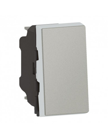 Interrupteur ou va-et-vient 10AX 250V~ Mosaic Easy-Led 1 module alu LEGRAND 079201L