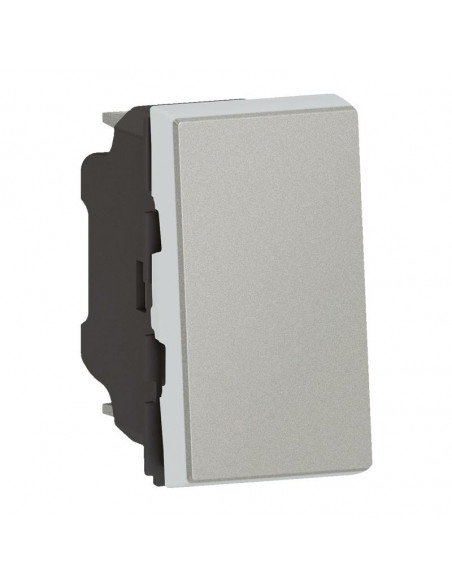 Interrupteur ou va-et-vient 10AX 250V~ Mosaic Easy-Led 1 module alu LEGRAND 079201L