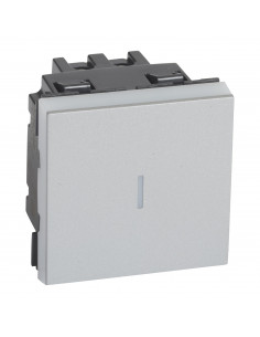 Permutateur 10AX 250V~ Mosaic 2 modules alu LEGRAND 079221L
