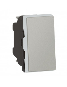 Poussoir ou poussoir inverseur Mosaic Easy-Led 6A 250V~ 1 module alu LEGRAND 079230L