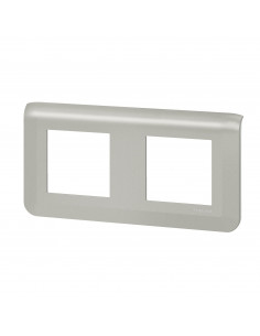 Plaque de finition horizontale Mosaic pour 2x2 modules alu LEGRAND 079304L 2