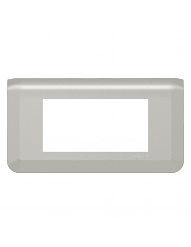 Plaque de finition horizontale Mosaic pour 4 modules alu LEGRAND 079314L