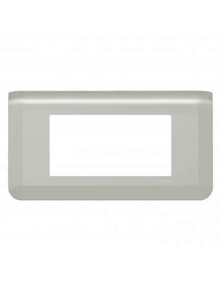 Plaque de finition horizontale Mosaic pour 4 modules alu LEGRAND 079314L