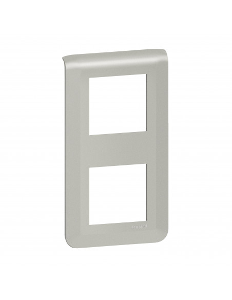 Plaque de finition verticale Mosaic pour 2x2 modules alu LEGRAND 079322L