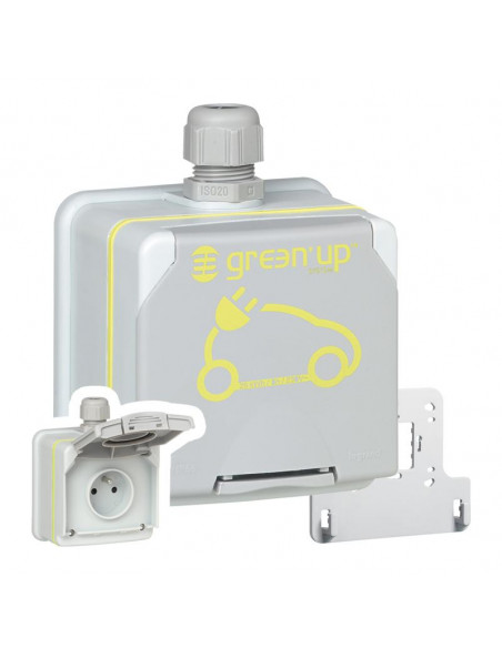 Prise saillie Green'up Access véhicule électrique Modes 1/2 IP66 IK08 16A 230V LEGRAND 090471