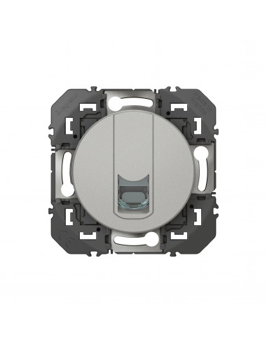 Prise blindée RJ45 cat6 STP dooxie finition alu sachet LEGRAND 095255