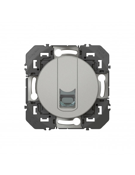 Prise blindée RJ45 cat6 STP dooxie finition alu sachet LEGRAND 095255