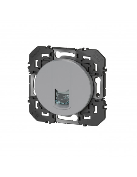 Prise blindée RJ45 cat6 STP dooxie finition alu sachet LEGRAND 095255