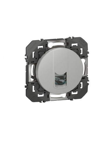 Prise blindée RJ45 cat6 STP dooxie finition alu sachet LEGRAND 095255