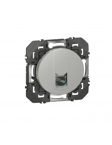 Prise blindée RJ45 cat6 STP dooxie finition alu sachet LEGRAND 095255