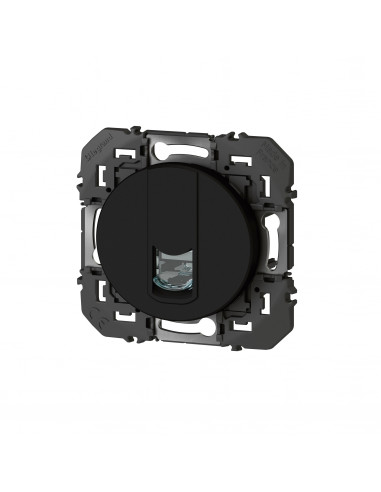Prise blindée RJ45 catégorie 6 STP dooxie finition noir sachet LEGRAND 095285