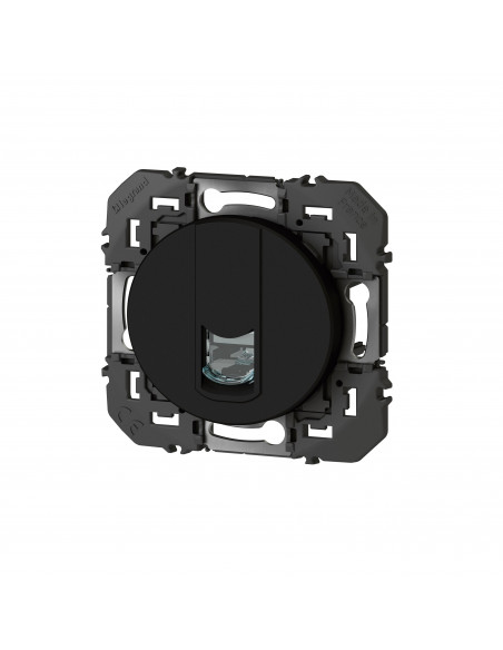Prise blindée RJ45 catégorie 6 STP dooxie finition noir sachet LEGRAND 095285