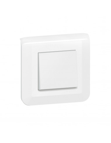 Poussoir simple Mosaic 6A blanc complet avec plaque LEGRAND 099202