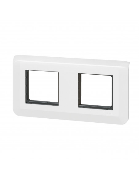 Plaque Mosaic avec support pour 2 x 2 modules montage horizontal blanc LEGRAND 099474
