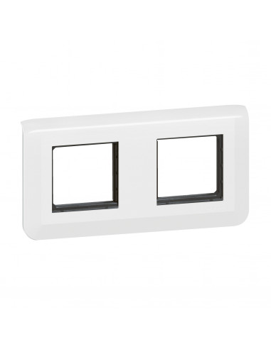 Plaque Mosaic avec support pour 2 x 2 modules montage horizontal blanc LEGRAND 099474