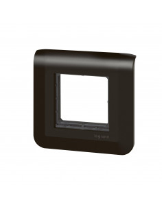 Plaque Mosaic avec support à vis pour 2 modules noir mat LEGRAND 099480 2