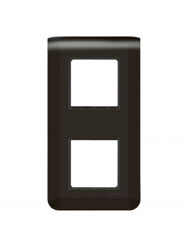 Plaque Mosaic avec support pour 2 x 2 modules montage vertical noir mat LEGRAND 099481