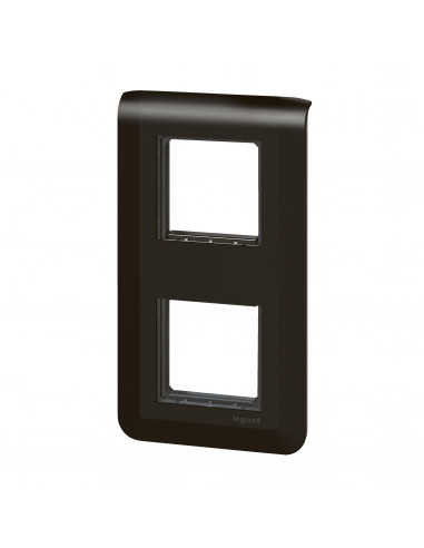 Plaque Mosaic avec support pour 2 x 2 modules montage vertical noir mat LEGRAND 099481