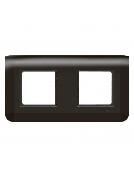 Plaque Mosaic avec support pour 2 x 2 modules montage horizontal noir mat LEGRAND 099482