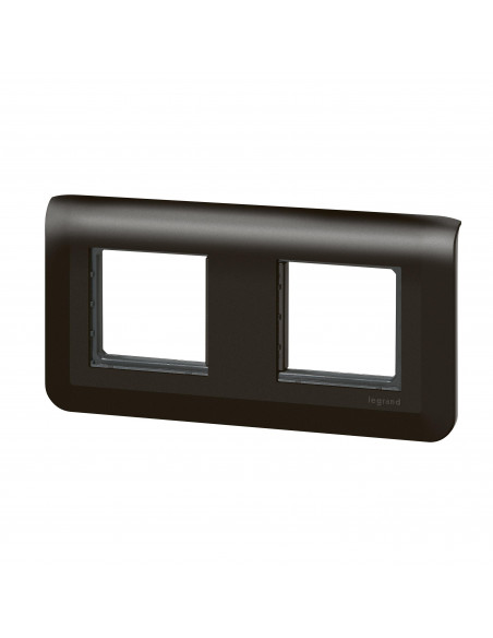 Plaque Mosaic avec support pour 2 x 2 modules montage horizontal noir mat LEGRAND 099482