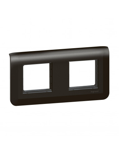Plaque Mosaic avec support pour 2 x 2 modules montage horizontal noir mat LEGRAND 099482