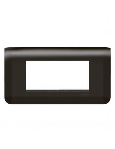 Plaque Mosaic avec support pour 4 modules montage horizontal noir mat LEGRAND 099484