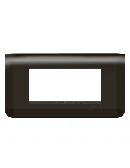 Plaque Mosaic avec support pour 4 modules montage horizontal noir mat LEGRAND 099484