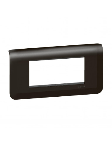 Plaque Mosaic avec support pour 4 modules montage horizontal noir mat LEGRAND 099484