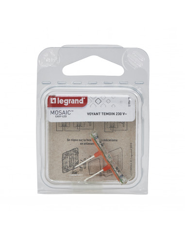 Voyant témoin Mosaic Easy-Led 230V avec repère orange LEGRAND 099491