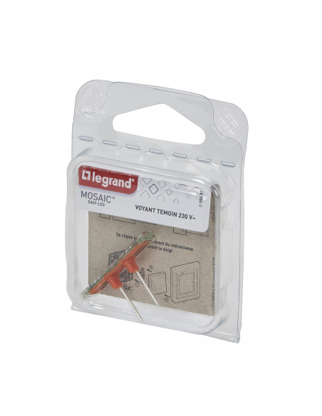 Voyant témoin Mosaic Easy-Led 230V avec repère orange LEGRAND 099491