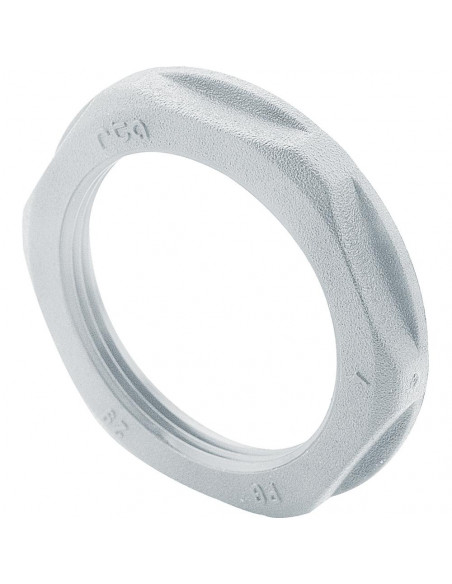 Ecrou plastique PG16 pour presse étoupe plastique hexagonal à embase gris LEGRAND 386875