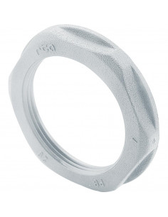 Ecrou plastique PG29 pour presse étoupe plastique hexagonal à embase gris RAL7035 LEGRAND 386877
