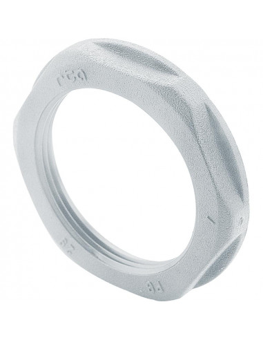 Ecrou plastique ISO25 pour presse étoupe plastique hexagonal à embase gris LEGRAND 386884