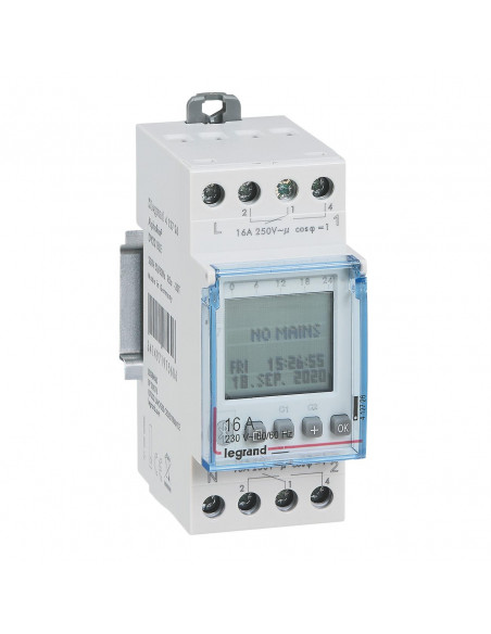 Interrupteur horaire programmable 1 SORTIE HEBDO. ASTRONOMIQUE 230 V BLUETOOTH LEGRAND 412723