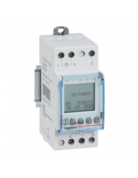 Interrupteur horaire programmable 2 SORTIES HEBDO. ASTRONOMIQUE 230V BLUETOOTH LEGRAND 412724
