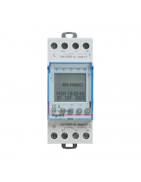 Interrupteur horaire programmable digital 1 SORTIE ANNUEL 230V BLUETOOTH LEGRAND 412725