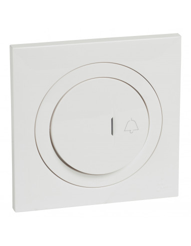 Poussoir simple lumineux + cadenas dooxie IP44 6A 250V~ et plaque carrée blanche LEGRAND 600010