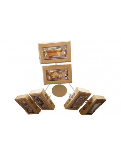 Lustre 6 branches Noir pour IRC 1500W ACSO 349161