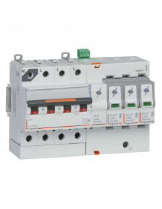Parafoudre avec protection de court-circuit intégrée type T2 Imax 40kA - 3P+N 320V 8 modules LEGRAND 412215