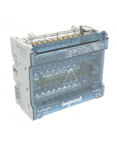Répartiteur modulaire à barreaux étagés tétrapolaire 40A 12 départs 6 modules LEGRAND 400404