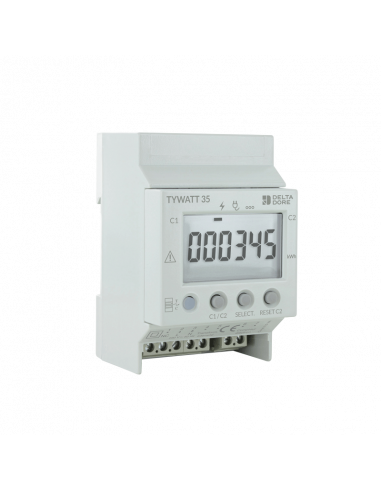 Indicateur consommation électrique modulaire compteurs monophasés total électrique poste prises TYWATT 35 DELTA DORE 6110045