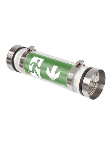 INDULUX / Bloc tube évacuation inox316L SATI adressable 100% LED BAES KAUFEL 101112K