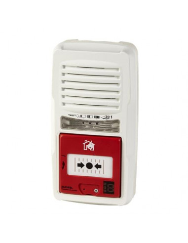 Alarme Incendie de Type 4 Radio Fréquence à pile avec flash intégré KAUFEL 534111