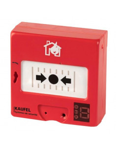 Alarme incendie Déclencheur manuel à membrane déformable Radio Fréq. à pil KAUFEL 534131