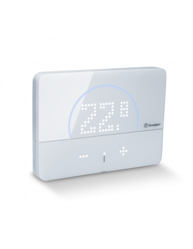 Thermostat BLISS hebdo 1 inv 5A 3 piles 1,5V Radio 868 MHz blanc + Gateway 433004 FINDER 1CB190050007POA