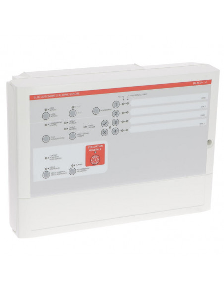 Bloc autonome d'alarme sonore principal (BAAS Pr) tableau d'alarme 4 boucles IP30 IK07 LEGRAND 140504