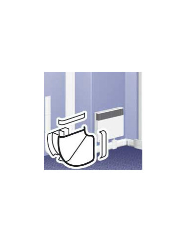ANGLE PLAT BLANC POUR PLINTHE 120X20...